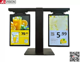 JCVISION نمایشگر دوگانه 10.1 اینچی برچسب قیمت الکترونیکی محصول، علامت دیجیتال/صفحه نمایش لمسی