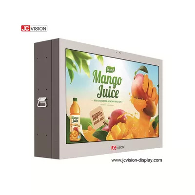 JCVISION 65 اینچ دیجیتال ساینیج ضدآب در فضای باز صفحه نمایش LCD دیواری